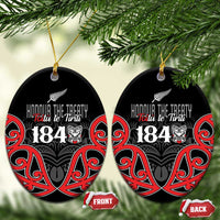 Toitu Te Tiriti 1840 Aotearoa Ceramic Ornament Stand Together Stand Stronger LT01 Oval Black - Polynesian Pride