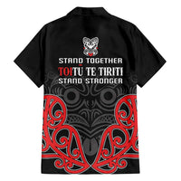 Toitu Te Tiriti 1840 Aotearoa Family Matching Off Shoulder Maxi Dress and Hawaiian Shirt Stand Together Stand Stronger