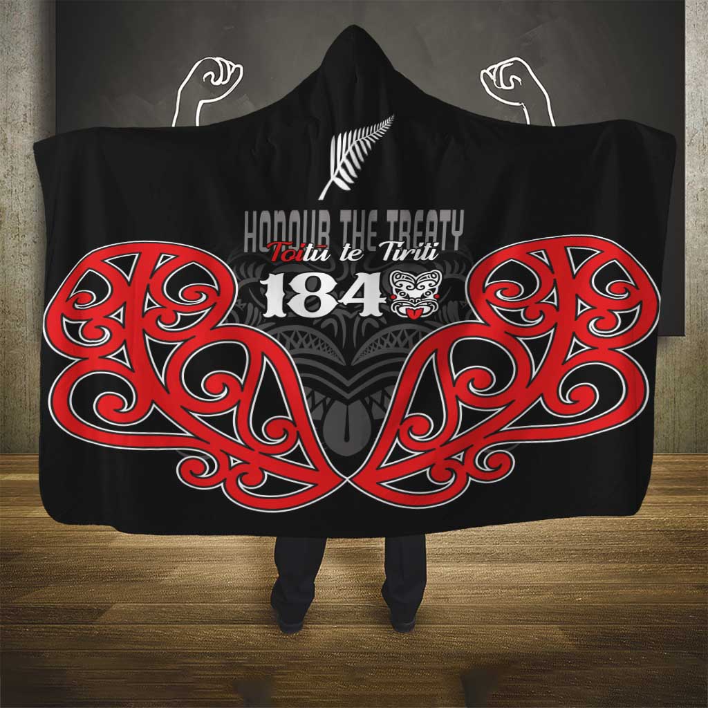 Toitu Te Tiriti 1840 Aotearoa Hooded Blanket Stand Together Stand Stronger LT01 - Polynesian Pride