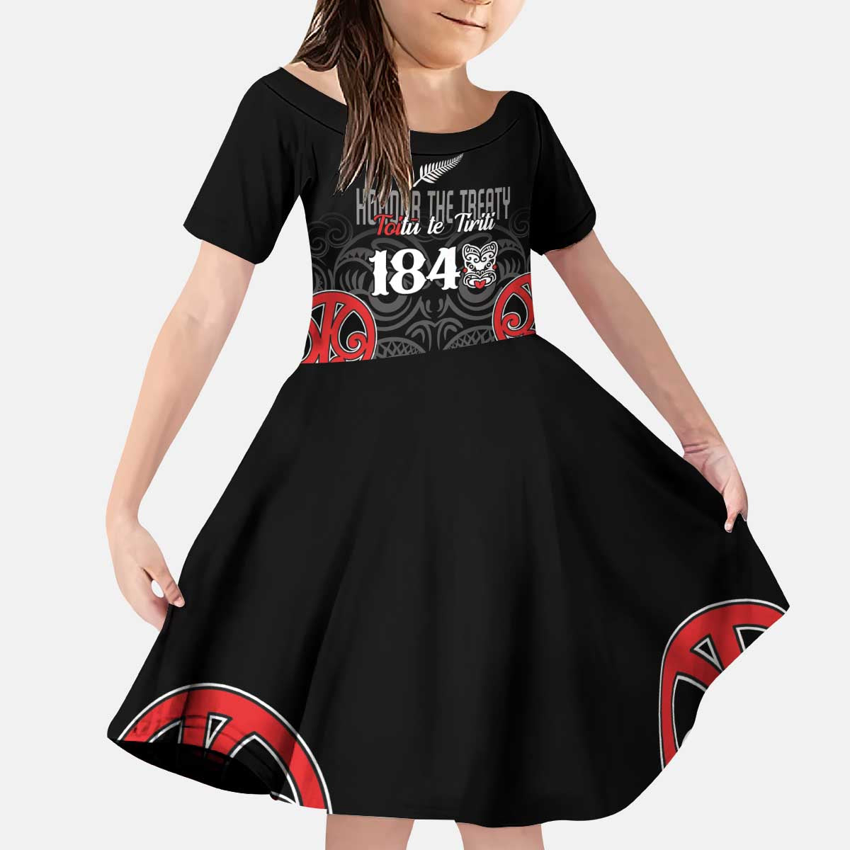 Toitu Te Tiriti 1840 Aotearoa Kid Short Sleeve Dress Stand Together Stand Stronger