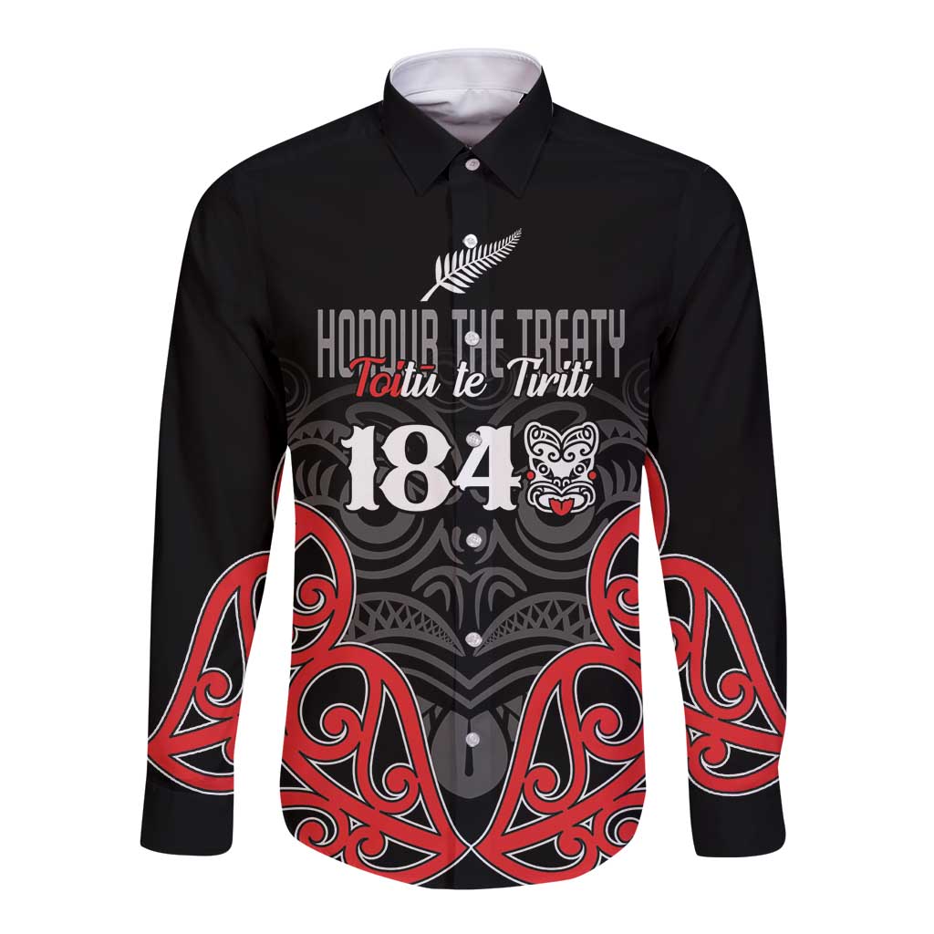 Toitu Te Tiriti 1840 Aotearoa Long Sleeve Button Shirt Stand Together Stand Stronger