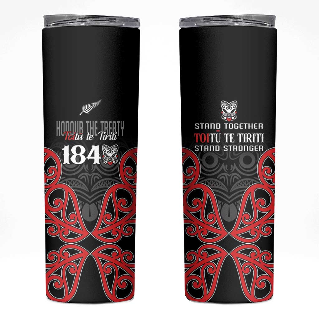 Toitu Te Tiriti 1840 Aotearoa Skinny Tumbler Stand Together Stand Stronger