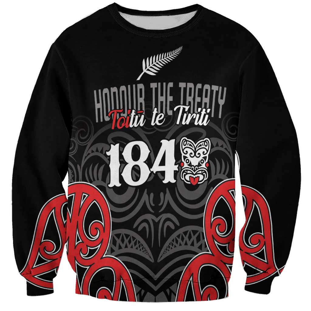 Toitu Te Tiriti 1840 Aotearoa Sweatshirt Stand Together Stand Stronger LT01 Unisex Black - Polynesian Pride