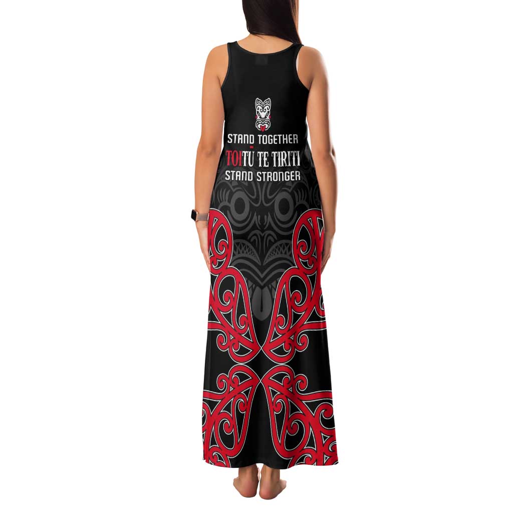 Toitu Te Tiriti 1840 Aotearoa Tank Maxi Dress Stand Together Stand Stronger LT01 - Polynesian Pride