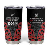 Toitu Te Tiriti 1840 Aotearoa Tumbler Cup Stand Together Stand Stronger LT01 Black - Polynesian Pride