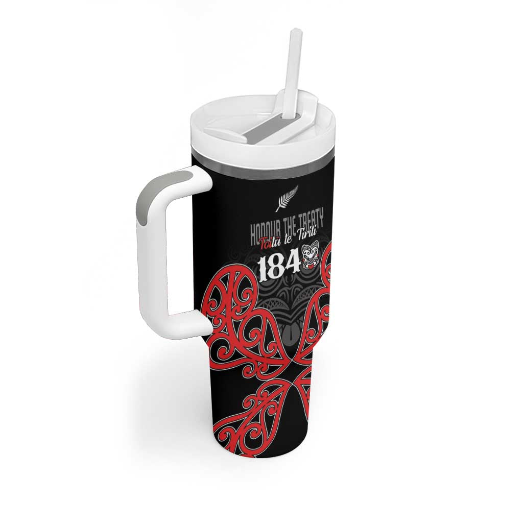 Toitu Te Tiriti 1840 Aotearoa Tumbler With Handle Stand Together Stand Stronger LT01 - Polynesian Pride