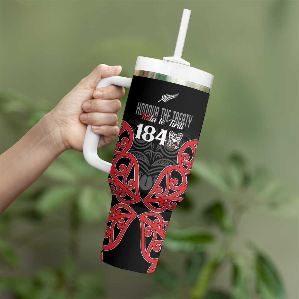 Toitu Te Tiriti 1840 Aotearoa Tumbler With Handle Stand Together Stand Stronger LT01 - Polynesian Pride