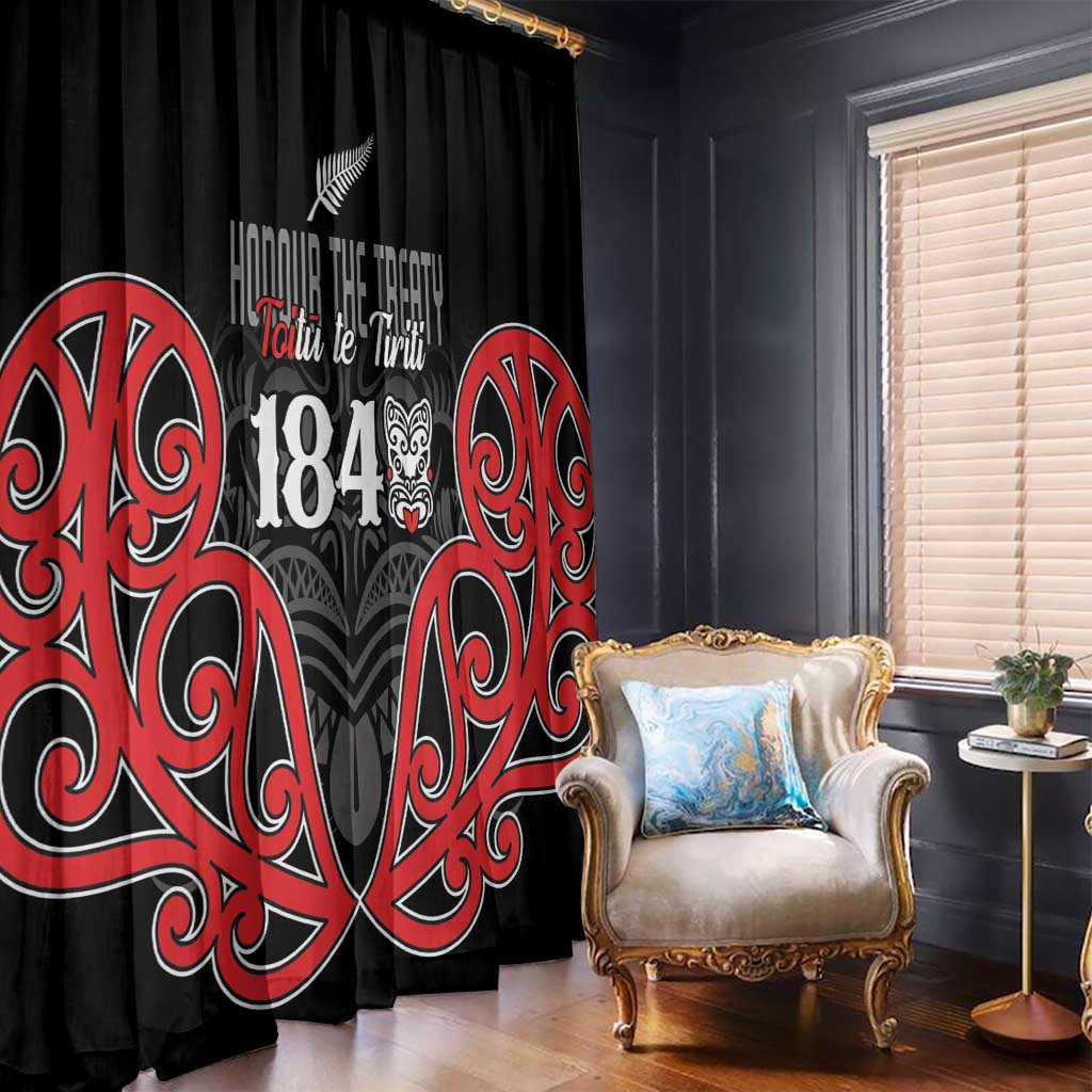 Toitu Te Tiriti 1840 Aotearoa Window Curtain Stand Together Stand Stronger LT01 - Polynesian Pride