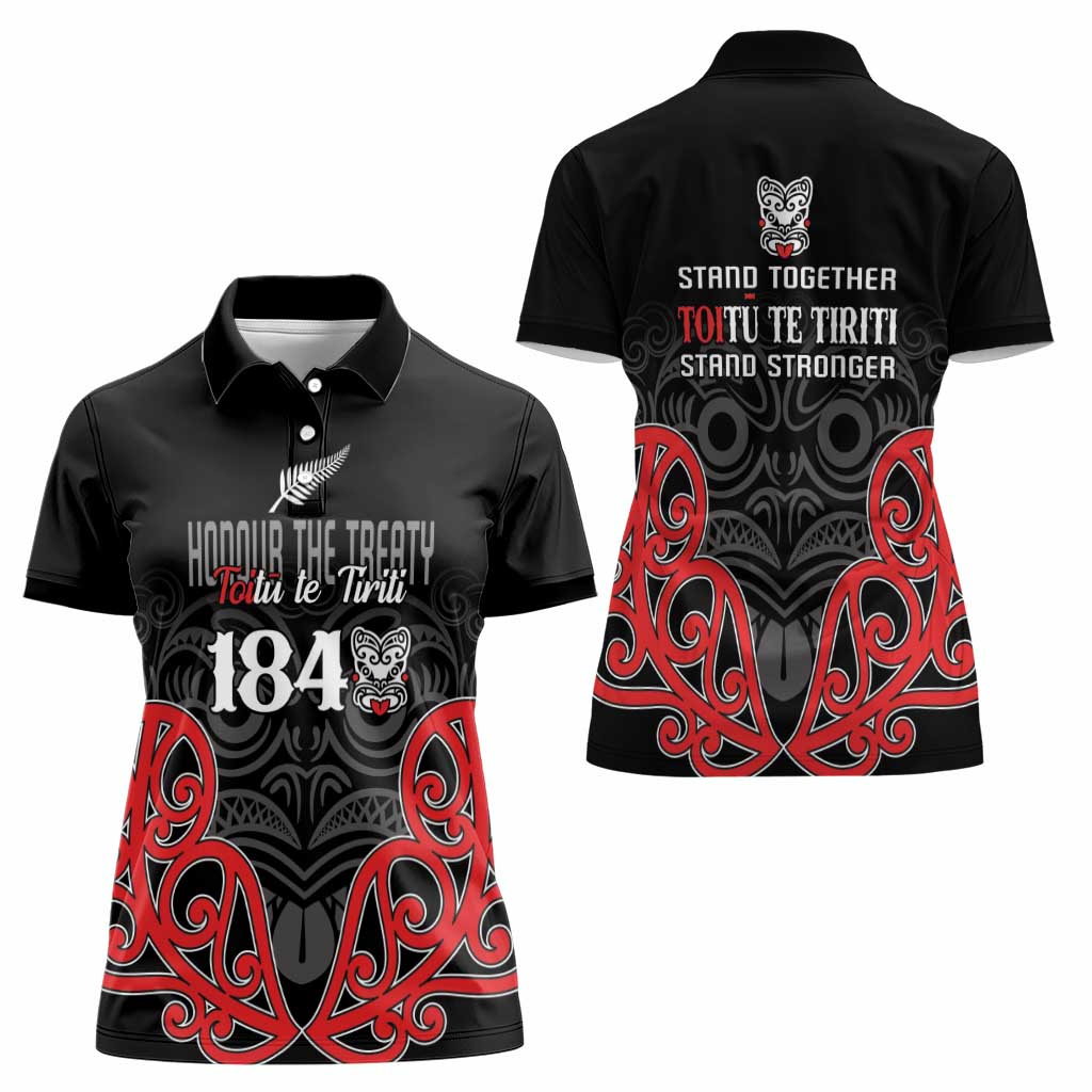 Toitu Te Tiriti 1840 Aotearoa Women Polo Shirt Stand Together Stand Stronger