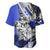 Polynesian Valentine Baseball Jersey Couple Floral Unique Blue Version LT01 Blue - Polynesian Pride