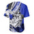 Polynesian Valentine Baseball Jersey Couple Floral Unique Blue Version LT01 - Polynesian Pride