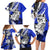 Polynesian Valentine Family Matching Long Sleeve Bodycon Dress and Hawaiian Shirt Couple Floral Unique Blue Version LT01 - Polynesian Pride