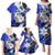 Polynesian Valentine Family Matching Puletasi and Hawaiian Shirt Couple Floral Unique Blue Version LT01 - Polynesian Pride