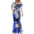 Polynesian Valentine Mermaid Dress Couple Floral Unique Blue Version LT01 - Polynesian Pride