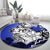 Polynesian Valentine Round Carpet Couple Floral Unique Blue Version LT01 - Polynesian Pride