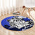 Polynesian Valentine Round Carpet Couple Floral Unique Blue Version LT01 - Polynesian Pride