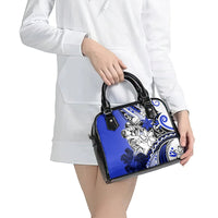 Polynesian Valentine Shoulder Handbag Couple Floral Unique Blue Version LT01 - Polynesian Pride