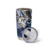 Polynesian Valentine Tumbler Cup Couple Floral Unique Blue Version LT01 - Polynesian Pride