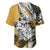 Polynesian Valentine Baseball Jersey Couple Floral Unique Gold Version LT01 Gold - Polynesian Pride