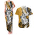 Polynesian Valentine Couples Matching Tank Maxi Dress and Hawaiian Shirt Couple Floral Unique Gold Version LT01 Gold - Polynesian Pride