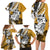 Polynesian Valentine Family Matching Long Sleeve Bodycon Dress and Hawaiian Shirt Couple Floral Unique Gold Version LT01 - Polynesian Pride