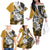 Polynesian Valentine Family Matching Off Shoulder Long Sleeve Dress and Hawaiian Shirt Couple Floral Unique Gold Version LT01 - Polynesian Pride