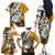 Polynesian Valentine Family Matching Off Shoulder Long Sleeve Dress and Hawaiian Shirt Couple Floral Unique Gold Version LT01 - Polynesian Pride