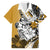 Polynesian Valentine Family Matching Off Shoulder Long Sleeve Dress and Hawaiian Shirt Couple Floral Unique Gold Version LT01 Dad's Shirt - Short Sleeve Gold - Polynesian Pride