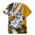 Polynesian Valentine Family Matching Off Shoulder Long Sleeve Dress and Hawaiian Shirt Couple Floral Unique Gold Version LT01 - Polynesian Pride