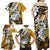 Polynesian Valentine Family Matching Off Shoulder Maxi Dress and Hawaiian Shirt Couple Floral Unique Gold Version LT01 - Polynesian Pride