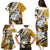 Polynesian Valentine Family Matching Puletasi and Hawaiian Shirt Couple Floral Unique Gold Version LT01 - Polynesian Pride