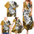 Polynesian Valentine Family Matching Summer Maxi Dress and Hawaiian Shirt Couple Floral Unique Gold Version LT01 - Polynesian Pride