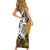 Polynesian Valentine Short Sleeve Bodycon Dress Couple Floral Unique Gold Version LT01 - Polynesian Pride