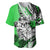 Polynesian Valentine Baseball Jersey Couple Floral Unique Green Version LT01 Green - Polynesian Pride