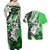 Polynesian Valentine Couples Matching Off Shoulder Maxi Dress and Hawaiian Shirt Couple Floral Unique Green Version LT01 - Polynesian Pride