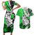 Polynesian Valentine Couples Matching Short Sleeve Bodycon Dress and Hawaiian Shirt Couple Floral Unique Green Version LT01 Green - Polynesian Pride