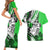 Polynesian Valentine Couples Matching Short Sleeve Bodycon Dress and Hawaiian Shirt Couple Floral Unique Green Version LT01 - Polynesian Pride