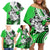 Polynesian Valentine Family Matching Off Shoulder Short Dress and Hawaiian Shirt Couple Floral Unique Green Version LT01 - Polynesian Pride