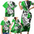 Polynesian Valentine Family Matching Short Sleeve Bodycon Dress and Hawaiian Shirt Couple Floral Unique Green Version LT01 - Polynesian Pride