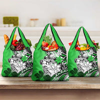 Polynesian Valentine Grocery Bag Couple Floral Unique Green Version LT01 3-pack One Size Green - Polynesian Pride