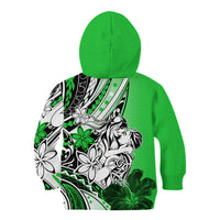 Polynesian Valentine Kid Hoodie Couple Floral Unique Green Version LT01 - Polynesian Pride