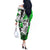 Polynesian Valentine Off The Shoulder Long Sleeve Dress Couple Floral Unique Green Version LT01 - Polynesian Pride