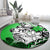 Polynesian Valentine Round Carpet Couple Floral Unique Green Version LT01 - Polynesian Pride