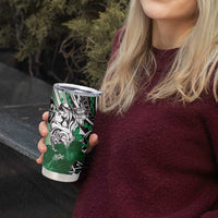 Polynesian Valentine Tumbler Cup Couple Floral Unique Green Version LT01 - Polynesian Pride