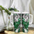 Polynesian Valentine Tumbler With Handle Couple Floral Unique Green Version