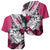 Polynesian Valentine Baseball Jersey Couple Floral Unique Pink Version LT01 - Polynesian Pride