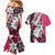 Polynesian Valentine Couples Matching Mermaid Dress and Hawaiian Shirt Couple Floral Unique Pink Version LT01 - Polynesian Pride