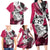 Polynesian Valentine Family Matching Long Sleeve Bodycon Dress and Hawaiian Shirt Couple Floral Unique Pink Version LT01 - Polynesian Pride