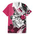 Polynesian Valentine Family Matching Mermaid Dress and Hawaiian Shirt Couple Floral Unique Pink Version LT01 Dad's Shirt - Short Sleeve Pink - Polynesian Pride