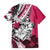 Polynesian Valentine Family Matching Off Shoulder Short Dress and Hawaiian Shirt Couple Floral Unique Pink Version LT01 - Polynesian Pride